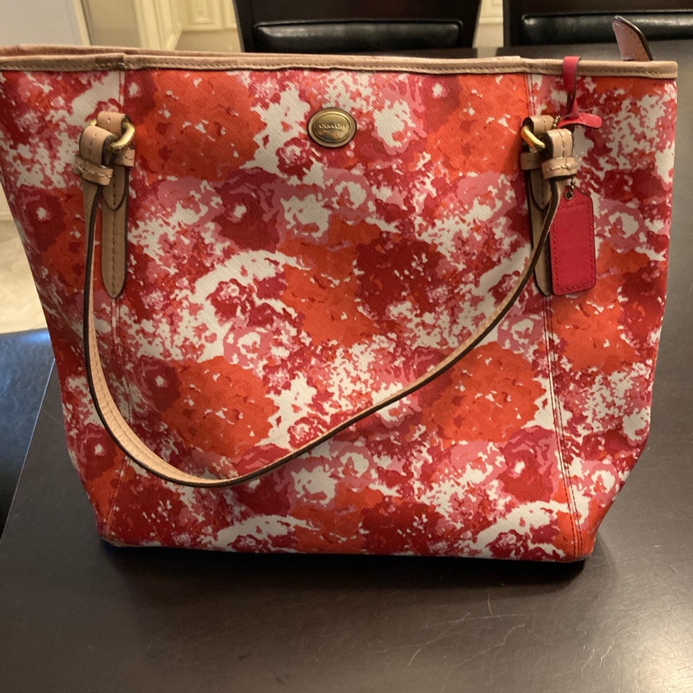 Floral Coach tote.